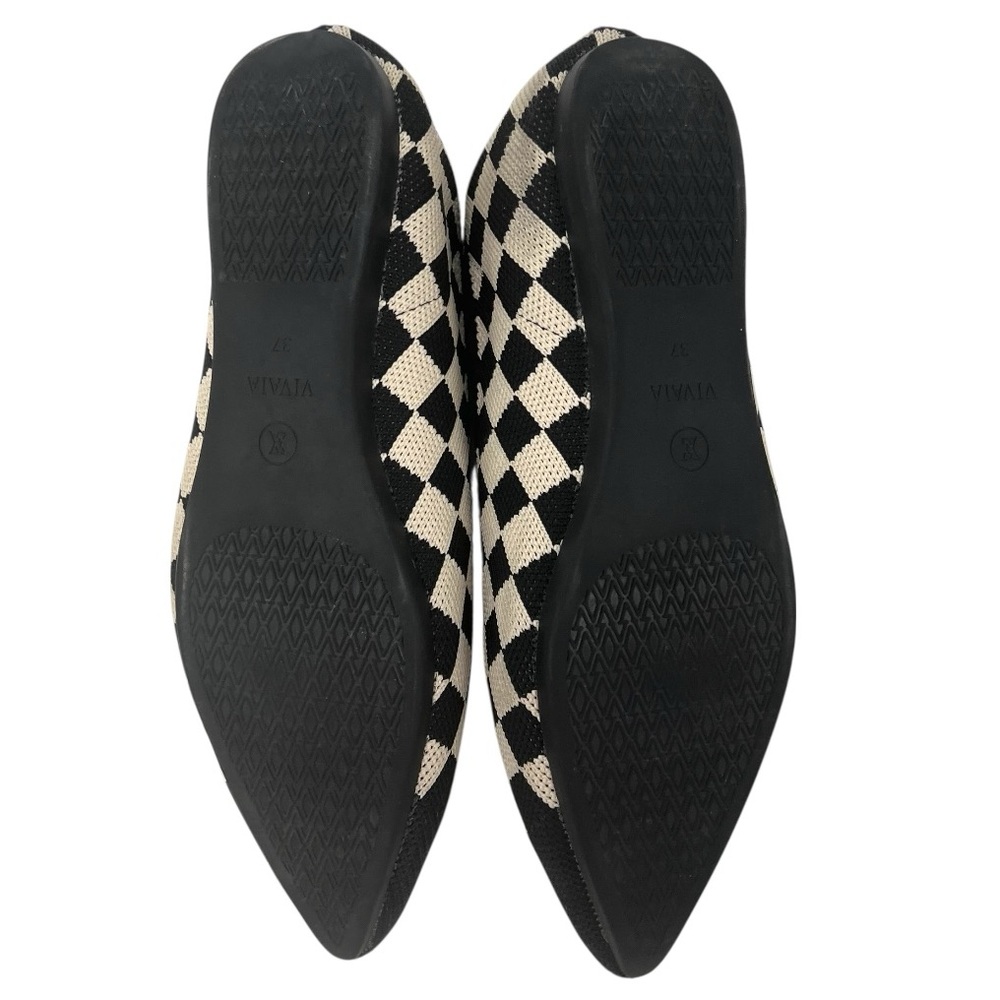Vivaia Aria Walker Checker Point Toe Comfort Slip On Loafer Flats Women’s 37 - Picture 11 of 16
